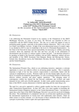 Address by the Chairperson of the OSCE MenEngage Network, Ambassador Andrej Benedejčič