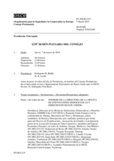 Diario de la 1219ª Sesión plenaria del Consejo Permanente 