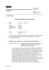 Journal der 1219. Plenarsitzung des Ständigen Rates 