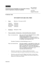 Diario de la 910ª Sesión plenaria del Foro de Cooperación en materia de Seguridad  
