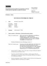 Journal de la 910ème séance plénière du Forum