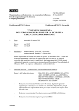Giornale della 73a Riunione congiunta del Foro di cooperazione per la sicurezza e del Consiglio permanente