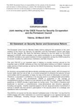 Statement by the Romanian EU Presidency in response to the presentations by Ambassador M. Jenča, Ambassador John MacGregor, and Ambassador Thomas Greminger