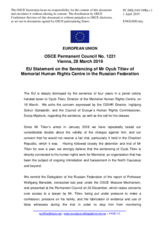 Statement by the Romanian EU Presidency on sentencing of Mr. O. Titiev