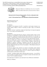 Statement by the Delegation of Latvia on the International Day for the Elimination of Racial Discrimination, observed on 21 March