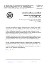 Statement by Delegation of the United States of America on the moratorium on executions in the state of California, United States of America