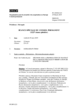 Journal de la 1223ème séance spéciale du Conseil permanent