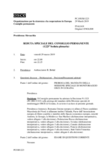 Giornale della 1223a Seduta speciale del Consiglio permanente