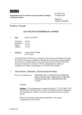 Journal de la 1221ème séance plénière du Conseil