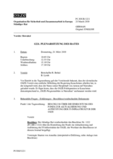 Journal der 1221. Plenarsitzung des Ständigen Rates 