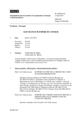 Journal de la 1224ème séance plénière du Conseil