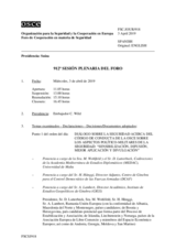 Diario de la 912ª Sesión plenaria del Foro de Cooperación en materia de Seguridad  