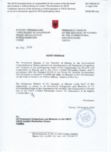 Response by the Delegation of Albania to the Questionnaire on the Code of Conduct on Politico-Military Aspects of Security Response by the Delegation of Albania to the Questionnaire on the Code of Conduct on Politico-Military Aspects of Security