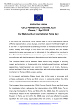 Statement by the Romanian EU Presidency on the International Roma Day, celebrated on 8 April 2019
