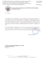 Response by the Delegation of Montenegro to the Questionnaire on the Code of Conduct on Politico-Military Aspects of Security Response by the Delegation of Montenegro to the Questionnaire on the Code of Conduct on Politico-Military Aspects of Security