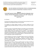Statement by the Delegation of Armenia in response to the presentation of the 2020 Programme Outline by the Secretary General, Ambassador Thomas Greminger