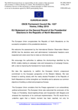 Statement by the Romanian EU Presidency on the second round of the North Macedonian presidential election, held on 5 May 2019