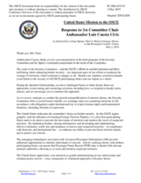 Statement by the Delegation of the United States of America in response to the presentation by the Chairperson of the Security Committee