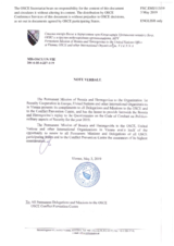 Response by the Delegation of Bosnia and Herzegovina to the Questionnaire on the Code of Conduct on Politico-Military Aspects of Security Response by the Delegation of Bosnia and Herzegovina to the Questionnaire on the Code of Conduct on Politico-Military Aspects of Security