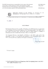 Information Exchange by the Delegation of Moldova on Conventional Arms Transfer