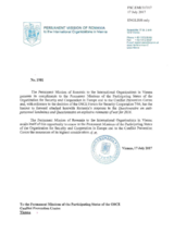 Response by the Delegation of Romania to the Questionnaire on Anti-Personnel Mines and Explosive Remnants of War