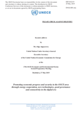 Keynote Address by H.E. Ol’ga Algayerová, Under-Secretary-General and Executive Secretary