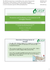 Presentation by Mr. Nugzar Khaindrava, Portfolio Manager, Georgian Energy Development Fund, Ministry of Economy and Sustainable Development