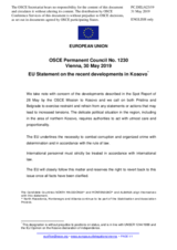 Statement by the Romanian EU Presidency on the continuing efforts by the Kosovo police to combat corruption