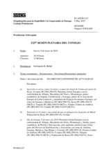Diario de la 1227ª Sesión plenaria del Consejo Permanente 