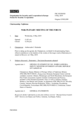 Journal of the 914th Plenary Meeting of the Forum for Security Co-operation