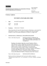 Giornale della 914a Seduta plenaria del Foro di cooperazione per la sicurezza