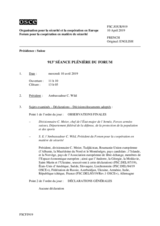 Journal de la 913ème séance plénière du Forum