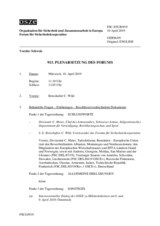 Journal der 913. Plenarsitzung des Forums