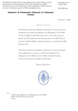 Response by the Delegation of Denmark to the Questionnaire on the Code of Conduct on Politico-Military Aspects of Security Response by the Delegation of Denmark to the Questionnaire on the Code of Conduct on Politico-Military Aspects of Security