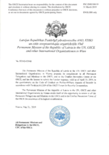 Response by the Delegation of Latvia to the Questionnaire on the Code of Conduct on Politico-Military Aspects of Security Response by the Delegation of Latvia to the Questionnaire on the Code of Conduct on Politico-Military Aspects of Security