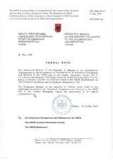 Response by the Delegation of Albania to the Questionnaire on Anti-Personnel Mines and Explosive Remnants of War