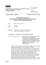 Giornale della 74a Riunione congiunta del Foro di cooperazione per la sicurezza e del Consiglio permanente