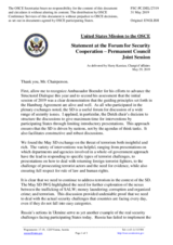 Statement by the Delegation of the United States of America in response to the report by Ambassador Jeroen Boender