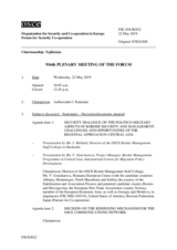 Journal of the 916th Plenary Meeting of the Forum for Security Co-operation