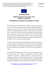 Statement by the Romanian EU Presidency on the safety of journalists in Turkey