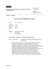 Journal de la 1232ème séance plénière du Conseil