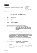 Journal de la 1231ème séance plénière du Conseil