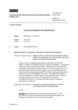 Journal der 1231. Plenarsitzung des Ständigen Rates 