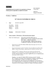 Journal de la 917ème séance plénière du Forum