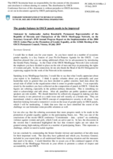 Statement by the Delegation of Slovenia in response to the presentation by the Secretary General, Ambassador Thomas Greminger, of the Annual Evaluation Report on the Implementation of the 2004 OSCE Action Plan for the Promotion of Gender Equality