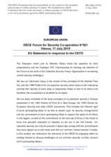 Statement by the Finnish EU Presidency in response to the presentations by H.E. Mr. V. Semerikov, by Mr. O. Kravchenko, and by Mr. N. Nazarzoda