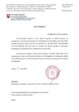 Information Exchange by the Delegation of Slovakia on Conventional Arms Transfer