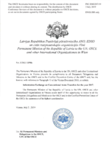 Information Exchange by the Delegation of Latvia on Conventional Arms Transfer Information Exchange by the Delegation of Latvia on Conventional Arms Transfer