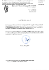 Information Exchange by the Delegation of Ireland on Conventional Arms Transfer Information Exchange by the Delegation of Ireland on Conventional Arms Transfer