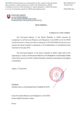 Response by the Delegation of Slovakia to the Questionnaire on Participating States’ Policy and/or National Practices and Procedures for the Export of Conventional Arms and Related Technology